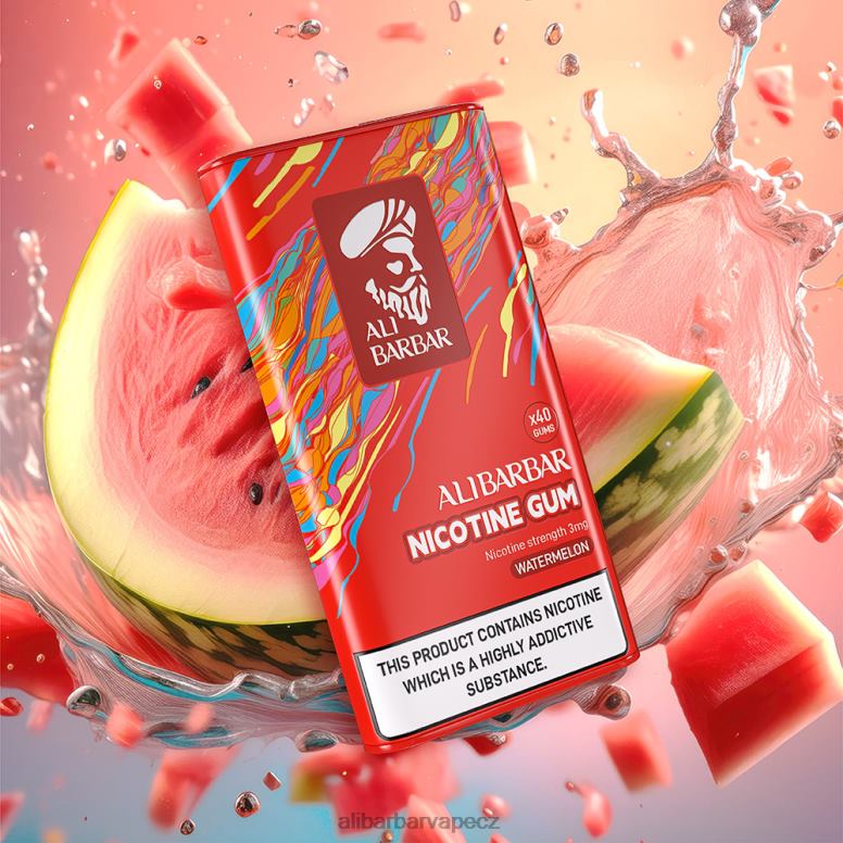 Alibarbar nikotinové žvýkačky jablko B62ZN98 - Alibarbar Vape Nicotine