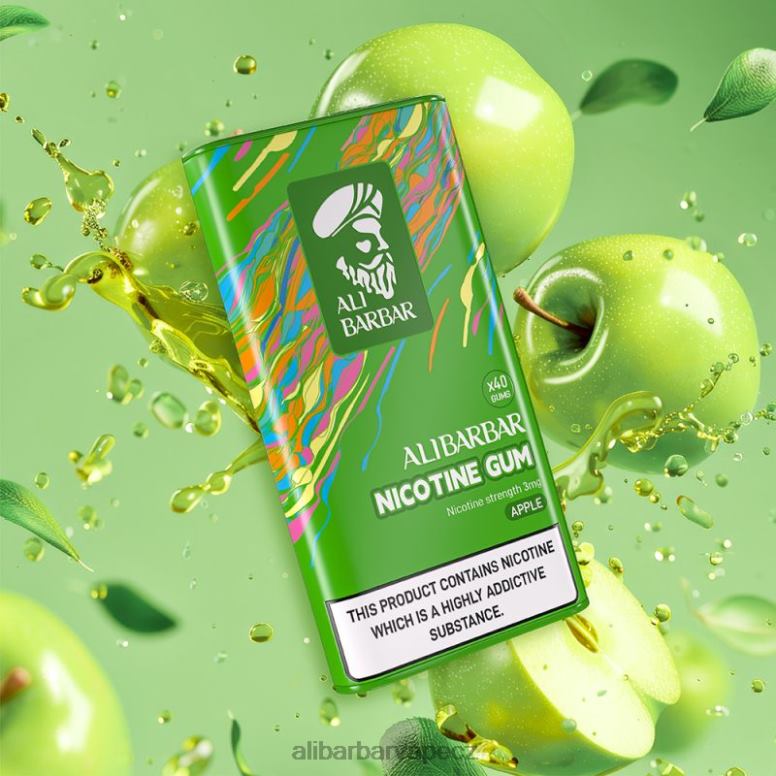 Alibarbar nikotinové žvýkačky jablko B62ZN98 - Alibarbar Vape Nicotine